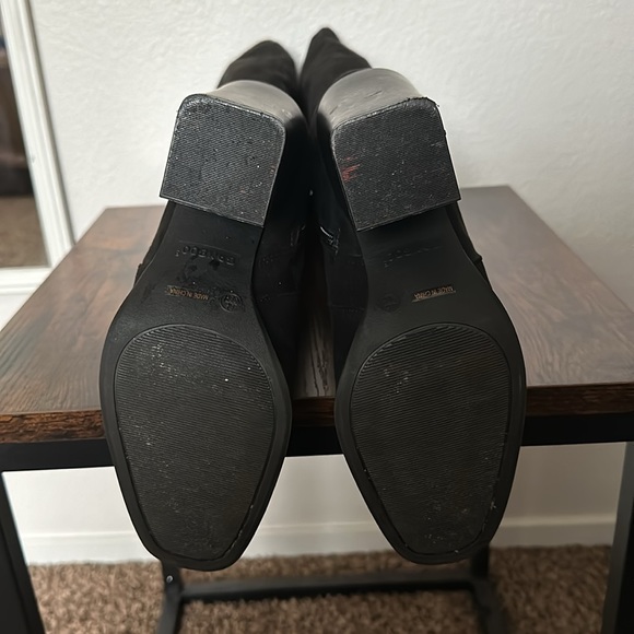 Bamboo Knee High Suede Heeled Boots - Picture 7 of 7